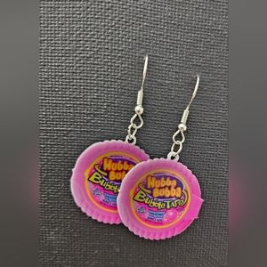 Bubble  Gum  Tape     Earings  New Without Tags